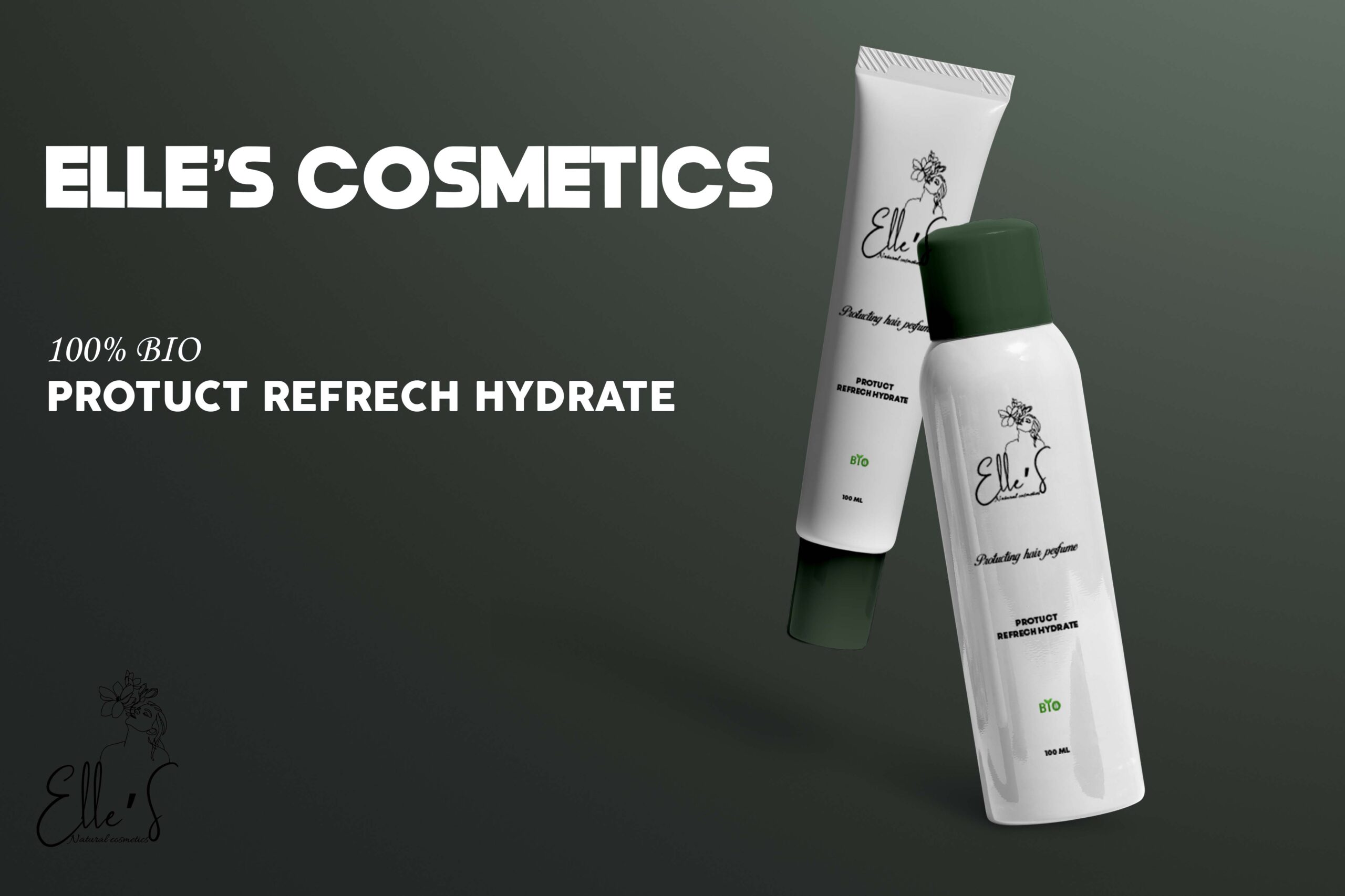 Skincare tube spray mockup psd for organic beauty brands